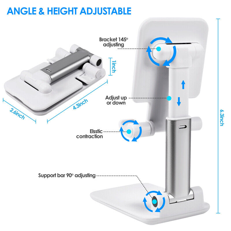 Mobile Stand – Foldable | Adjustable | Universal Mobile Stand | Flexible Mobile Holder | Adjustable Height | Premier Quality Product | Flexible Stand | Pocket Size | Easy to Carry | Best for Study and Office Use | Compatible with all size Mobiles