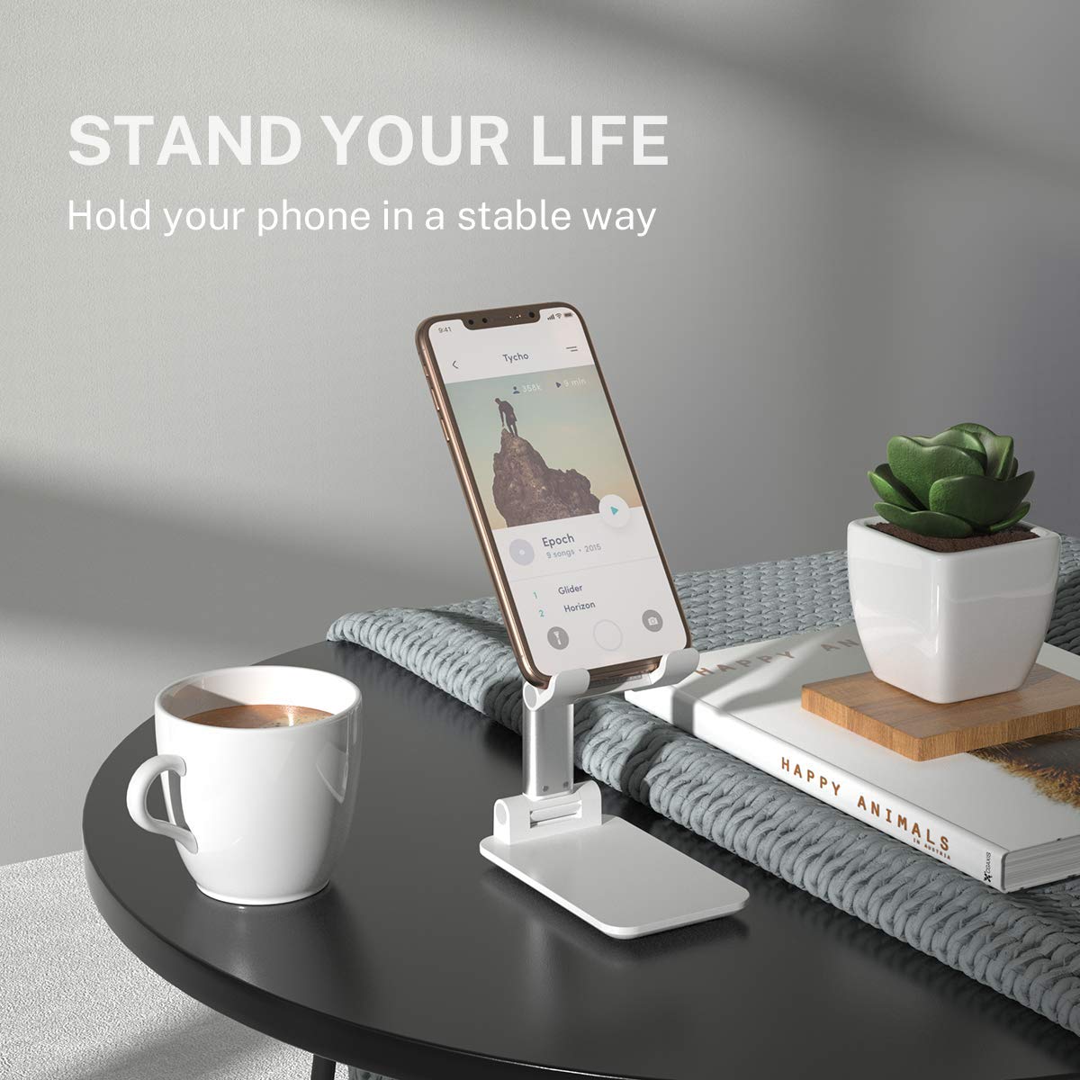 Mobile Stand – Foldable | Adjustable | Universal Mobile Stand | Flexible Mobile Holder | Adjustable Height | Premier Quality Product | Flexible Stand | Pocket Size | Easy to Carry | Best for Study and Office Use | Compatible with all size Mobiles